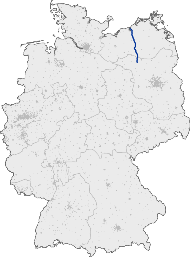 Mapa da localização da auto-estrada A 19 in Deutschland