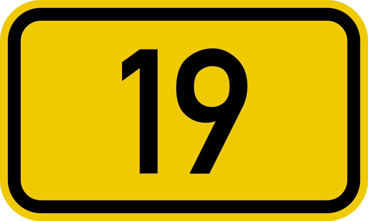 File Bundesstrasse 19 Number Svg Wikimedia Commons