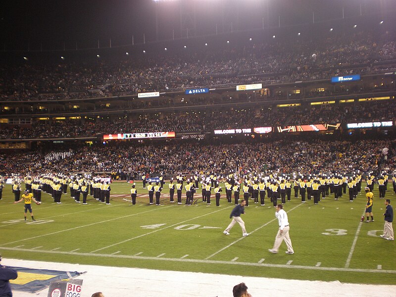 File:Cal Band performing at halftime at 2008 Emerald Bowl 2.JPG