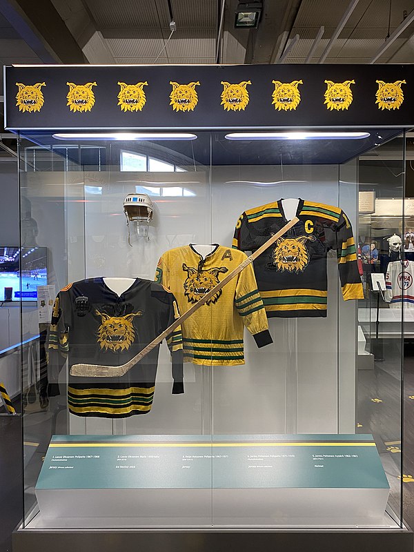 Ilves jerseys at the club's 90th anniversary exhibition