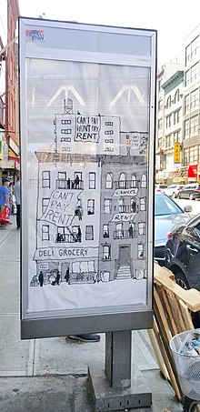 "Cancel rent" poster in New York City, August 2020 Cancelrentnycaugust2020.jpg