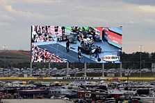 Charlotte Motor Speedway's high definition video screen in 2013.