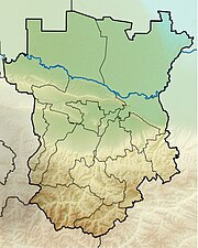 ウルス・マルタンの位置（チェチェン共和国内）