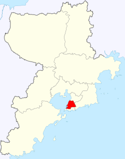 市北区在青岛市的位置