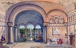 Chiostro del Convento (Cappella dei Capuleti), bozzetto di Armando Coli per Giulietta e Romeo (s.d.) - Archivio Storico Ricordi ICON009597.jpg
