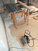 A circular saw is probably the best tool to cut a filler panel.