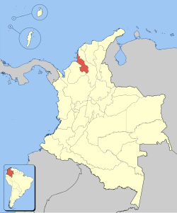 Department of Sucre - Lokasi