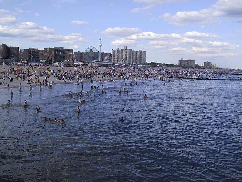 File:Coney Island beach summer day.jpg