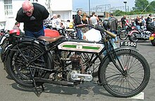 Vintage Triumph motorcycle with front plate Coventry Triumph Motorcycle.jpg