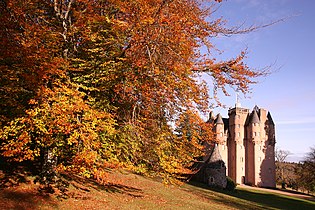 Craigievar Castle in Autumn, UK