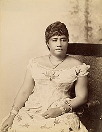 Havaijin viimeinen hallitsija, Lili'uokalani, vuonna 1884