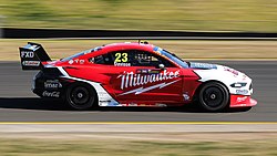 Ford introduced the Mustang as a replacement for the FG X Falcon. Davison Supercars Ride Day Aug 2019.jpg