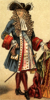 Moda masculina do século XVII.