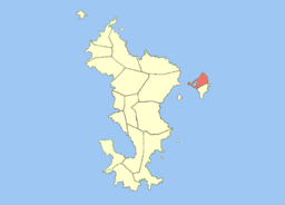 Dzaoudzis beliggenhed på Mayotte.