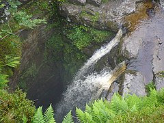 Fell Beck, Oberkante des Wasserfalls