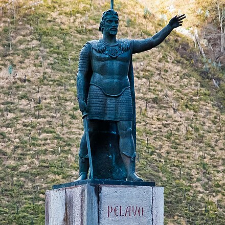 Monument in memory of Pelagius in Covadonga
