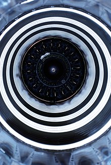 An F110-GE-400 viewed through the afterburner of a Grumman F-14D Tomcat F110-GE viewed through exhaust nozzle of an F-14.jpg