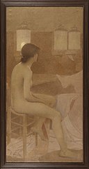 Fernand Pelez - Danseuse dans sa loge, assise profil droit - PPP4958 - Musée des Beaux-Arts de la ville de Paris.jpg