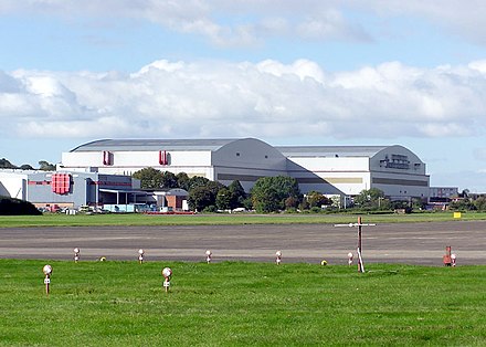 Aircraft hangars on Filton Airfield. The Bristol Brabazon, Bristol Britannia and Concorde aircraft were constructed here.