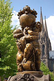 Fontaine Saint-Genès, détail, Clermont-Ferrand.