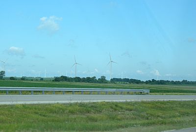 Wind turbines in Benton County