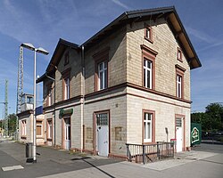 Edificio de entrada de la estación Stadion