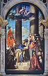 Madonna van de familie Pesaro, 385 × 270 cm, Basilica di Santa Maria Gloriosa dei Frari, Venetië