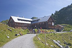Freiburger Hütte v srpnu 2013
