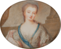 French School - Lady in Blue and White Dress in Front of a Column.png