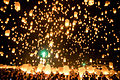 Image 35Yi Peng, floating lantern festival in Northern Thailand, observed around the same time as Loy Krathong. (from Culture of Thailand)