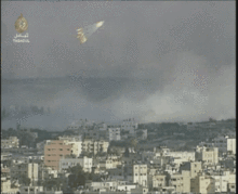 White phosphorus artillery shell exploding over Gaza City on the 11 January GazaWPshelling.gif