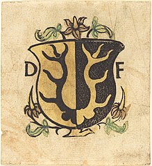 Bookplate of Dominicus Frauenfelder