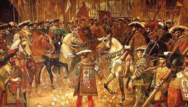A 19th or early 20th century depiction of a scene from the revolt by Marcelino de Unceta.