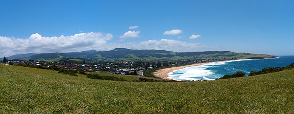 A view of the town from the south