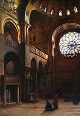 L'Intérieur de la basilique Saint-Marc à Venise.