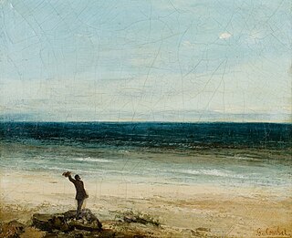 <i>The Seaside at Palavas</i> 1854 painting by Gustave Courbet