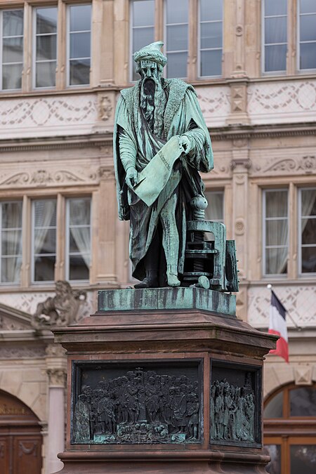 Gutenberg Denkmal in Straßburg Strasbourg