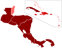 H1N1 Central America Map by confirmed cases.svg