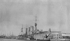 HMS Donegal at HM Dockyard Bermuda circa 1918