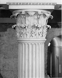 Capital of one of the columns.