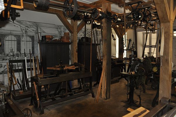 Re-creation of part of a gun shop from the 1850s (photo circa 2015)