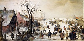 Hendrick Avercamp, Winter Scene on a Canal, 1615