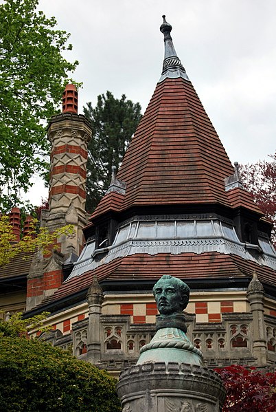 Detail of the roof of the Lower Lodge of Friar Park