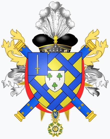 Heraldic achievement of Emmanuel de Grouchy as comte d’Empire