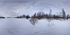 Vue des Hermannit en hiver.