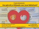 19 januari 2021 - Deze presentatie tijdens het Nationale Bibliotheekcongres 2021 belicht de parallellen tussen de publieksdoelstellingen van openbare bibliotheken, 21e eeuwse vaardigheden en Wikipedia o.b.v. dit document.
