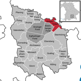 Kaart van Hohenlinden