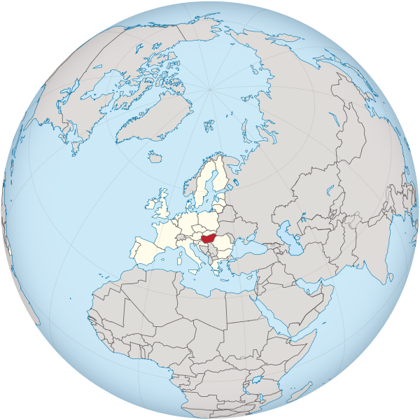 File:Hungary in the European Union on the globe (Europe centered).svg