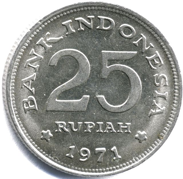 Twenty five Indonesian rupiah
