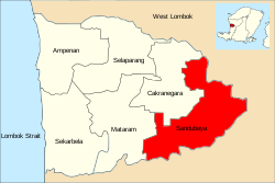 Indonesia Mataram Sandubaya district location map.svg